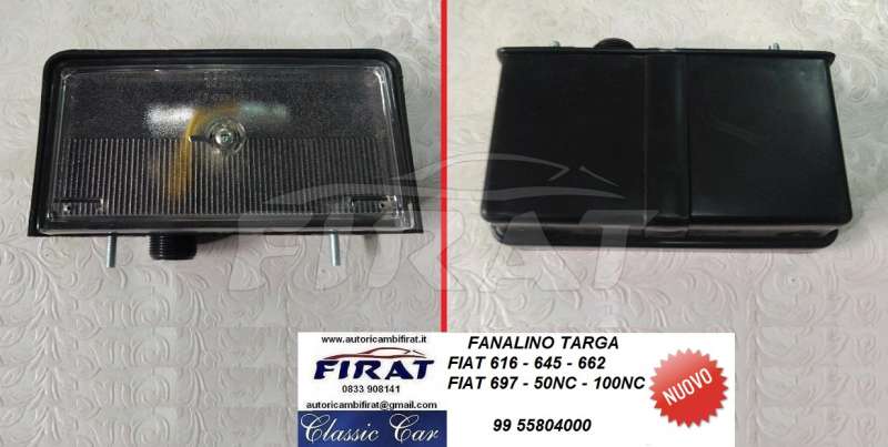 FANALINO TARGA FIAT 616 645 662 697 50NC 100NC (55804000)